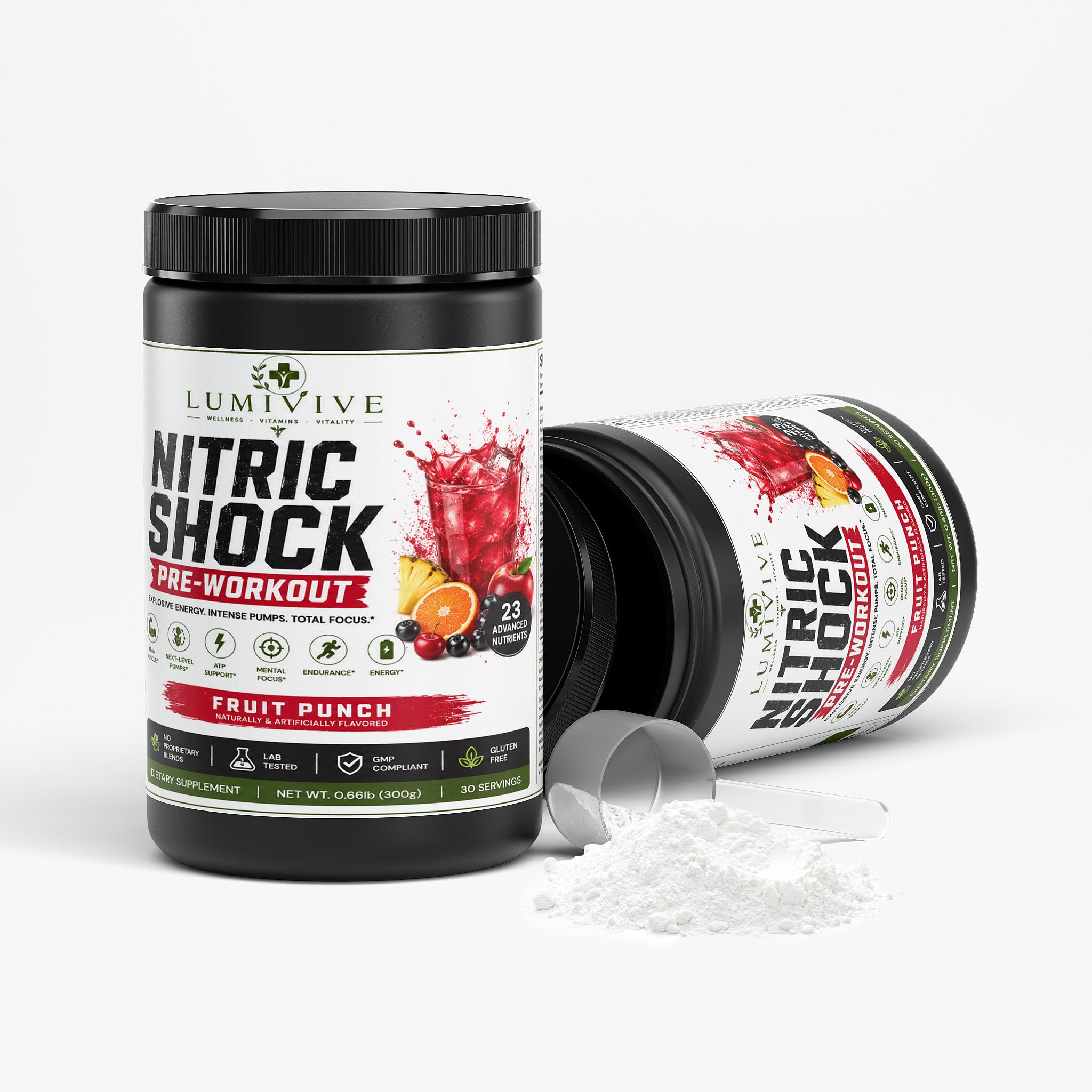 Nitric Shock Pre-Workout Powder (Fruit Punch)