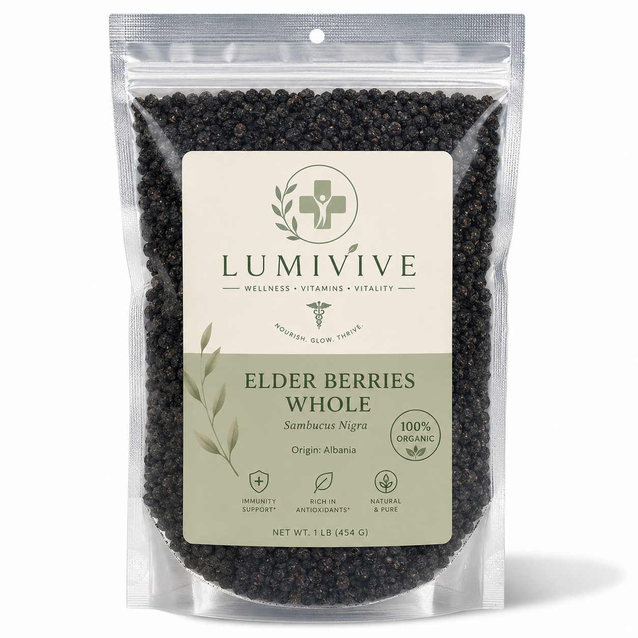 Organic Whole Elderberries